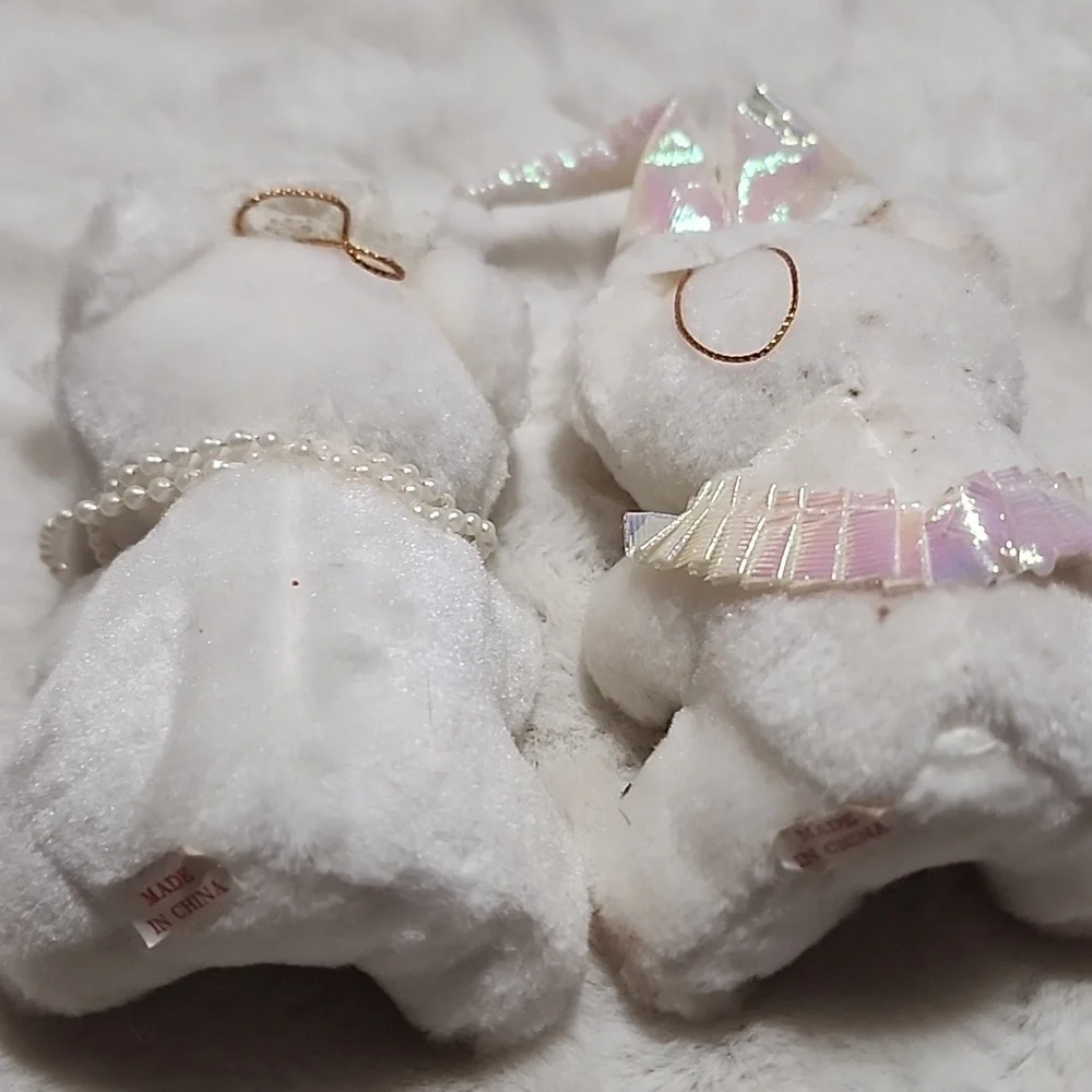Plush White Teddy Bear Set
